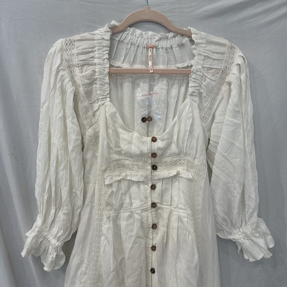 Free people Magdalia white/cream maxi dress size XS - Picture 6 of 11